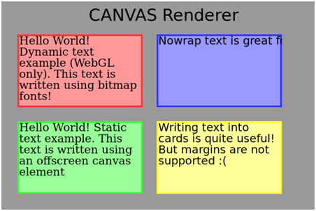 Example 1 - Canvas Renderer Alt